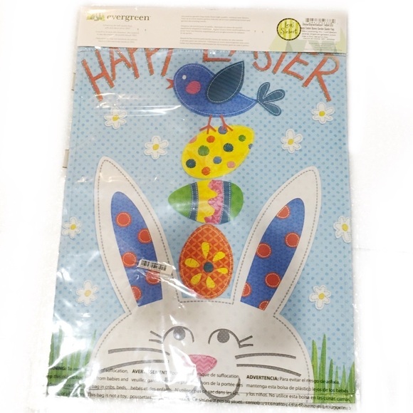 Garden Flag Easter Bunny Spring Lawn Decor Garden Flag Multicolor 12.5 x 18 inch - Picture 4 of 7